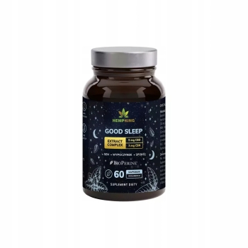 Suplement diety Hempking Good Sleep 60 kapsułek Dobry sen, CBD/CBN extrakt