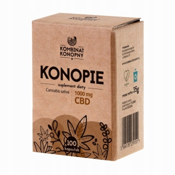 Konopie w kapsułkach - Kombinat Konopny - 100 x 10 mg CBD