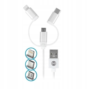 Kabel USB - Apple Lightning 3in1 1,5A Forever 1 m