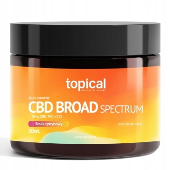 Żelki CBD Topical Broad Spectrum cytrynowe 30 szt.