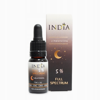 INDIA Full Spectrum CBD 5% +melatonina na sen 10ml