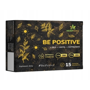 Kapsułki konopne Hempking Be Positive CBD+CBG 15 sztuk