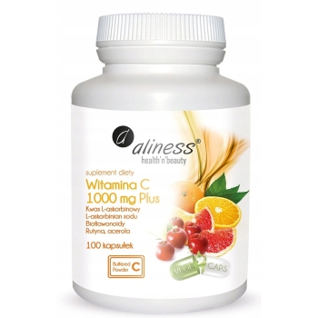 Witamina C 1000 mg PLUS 100k VEGE rutyna Aliness