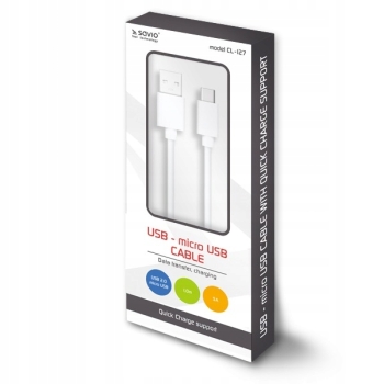 Kabel USB - microUSB typ B Savio 5A / 1 m