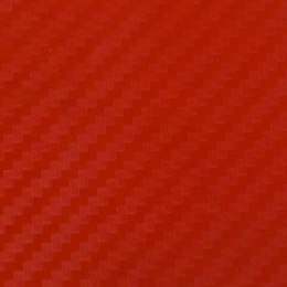Folia odcinek carbon 3D czerwona 1,27x0,1m