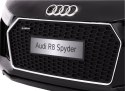 Audi R8 Spyder na akumulator Lakier Czarny + Pilot + EVA + Wolny Start + Radio MP3 + LED