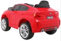 BMW X6M Elektryczne Autko dla dzieci Czerwony + Pilot + EVA + Wolny Start + Panel audio + LED