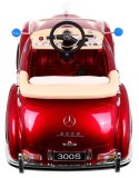 Mercedes Benz 300S Retro dla dzieci Lakier Czerwony + Pilot + EVA + Wolny Start + LED MP3