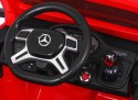 Auto Mercedes G63 6x6 dla dzieci Czerwony + 2 Pedały gazu + Regulacja siedzenia + Audio LED + Bagażnik + Kufer dla rodzica