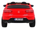 Auto Mercedes GLC 63S dla dzieci Czerwony + Napęd 4x4 + MP4 + LED + Ekoskóra + Wolny Start + EVA