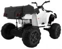 Quad XL ATV na akumulator dla dzieci Biały + Napęd 4x4 + Bagażnik + Wolny Start + EVA + Audio LED