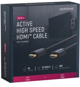 CLICKTRONIC Aktywny kabel HDMI 2.0 4K 60Hz 20m CLICKTRONIC