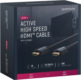 CLICKTRONIC Aktywny kabel HDMI 2.0 4K 60Hz 25m CLICKTRONIC