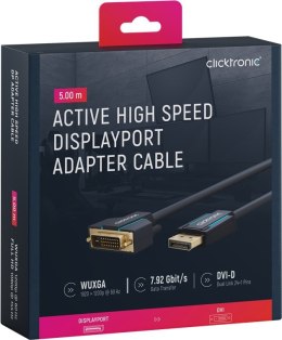 CLICKTRONIC Kabel DisplayPort DP - DVI-D (24+1) 5m CLICKTRONIC