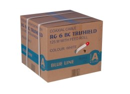 Kabel RG6U BC Trischield Twin (Karton 125mb) Blue Line
