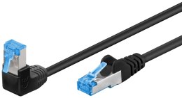 Kabel LAN Patchcord CAT 6A S/FTP 1x90 czarny 2m Goobay