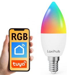 Inteligentna żarówka RGB WiFi E14 Tuya Laxihub LAXIHUB