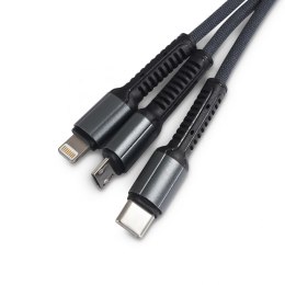 Kabel 3w1 USB-A - USB-C + micro + Lightning LDNIO LDNIO