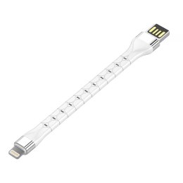 Kabel USB-A - Lightning LDNIO 15cm biały LS50L LDNIO