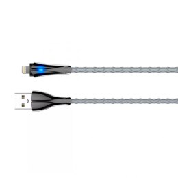 Kabel USB-A/Lightning LDNIO z LED 2m szary LS462L LDNIO