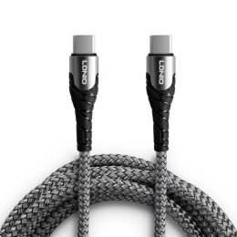 Kabel USB-C - USB-C LDNIO 65W 1m szary LC101 LDNIO