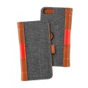 Portfel na telefon MOC Velcro Book Wallet Grey Moc Sport AB