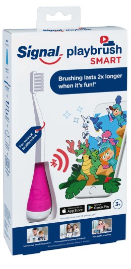 Playbrush SMART nasadka z szczotką do zębów Pink Playbrush