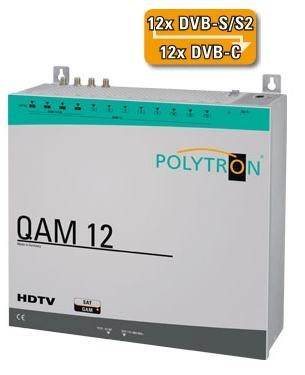 Stacja POLYTRON QAM 12 EM 8x DVB-S2 / 8x DVB-C FTA POLYTRON