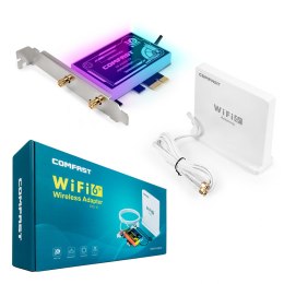 Karta sieciowa Wi-Fi na PCI-E AX3000 Wi-Fi 6 ARGB COMFAST