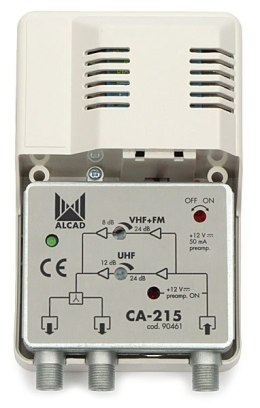 Wzm. wielozakresowy ALCAD CA-215 12-230V VHF UHF Alcad