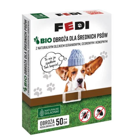 FEDI Obroża przeciw pchłom i kleszczom - dla średnich psów