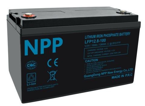 Akumulator LFP LiFePO4 12,8V 100Ah T16 NPP POWER