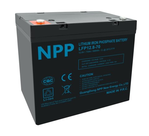 Akumulator LFP LiFePO4 12,8V 70Ah T14 NPP POWER