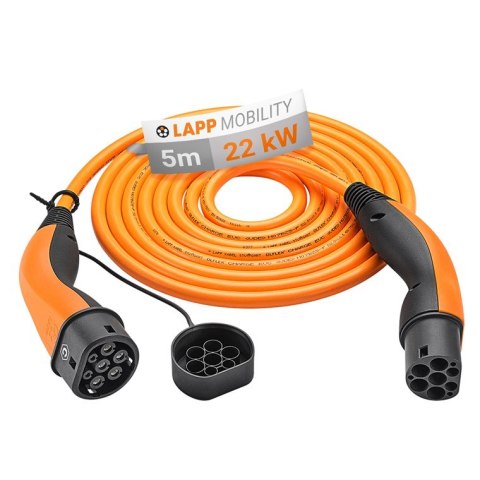 Kabel EV HELIX Type 2 LAPP 22kW 32A orange 5m LAPP