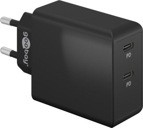 Ładowarka sieciowa 2x USB-C 36W PD Goobay CZARNA Goobay