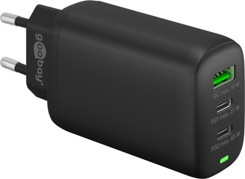 Ładowarka sieciowa 2x USB-C USB 65W Goobay CZARNA Goobay