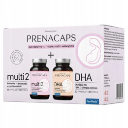 PRENACAPS MULTI2 + DHA ForMeds Ciąża 18 składników