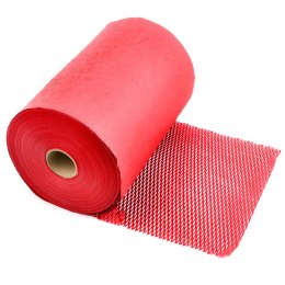 Papier nacinany plastrowany Czerwony 30cm 100m 80g Bublaki