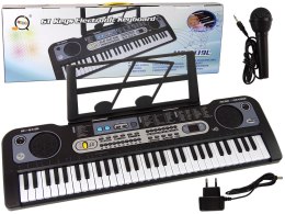 Keyboard z Mikrofonem Instrument Muzyczny Czarny